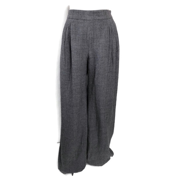 Anthropologie Pants - Anthropologie Wool Pants Gray Pleated Wide Leg